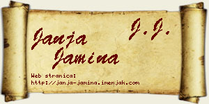 Janja Jamina vizit kartica